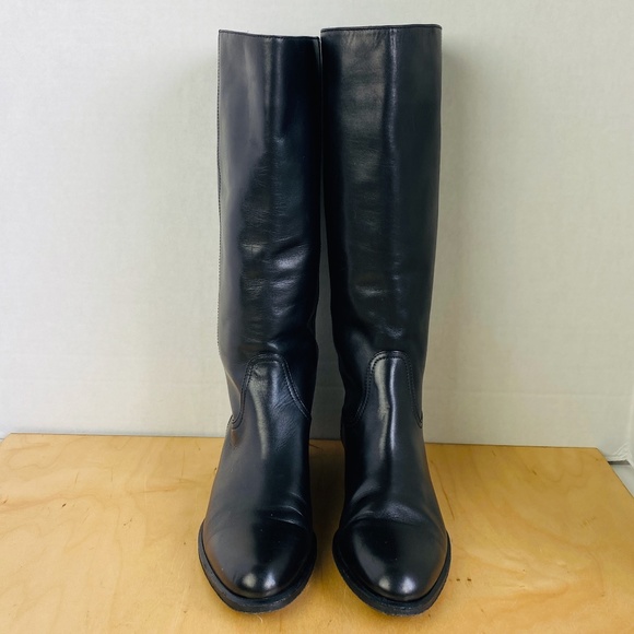 Sergio Rossi Shoes - Sergio Rossi, Italy, Womens Black Leather Boots, 36.5.